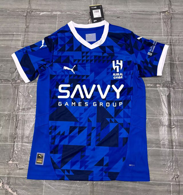 24-25 Season Riyadh Al-Hilal Home Blue Color Football Jersey